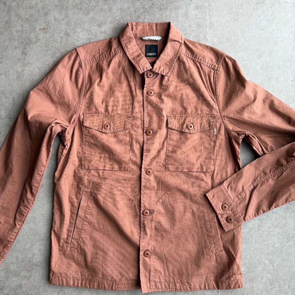 Vuori ripstop button jacket, rust, men's M